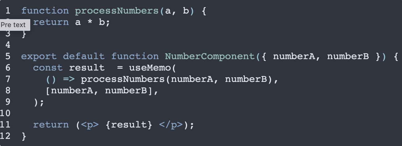 React.memo vs useMemo code example image